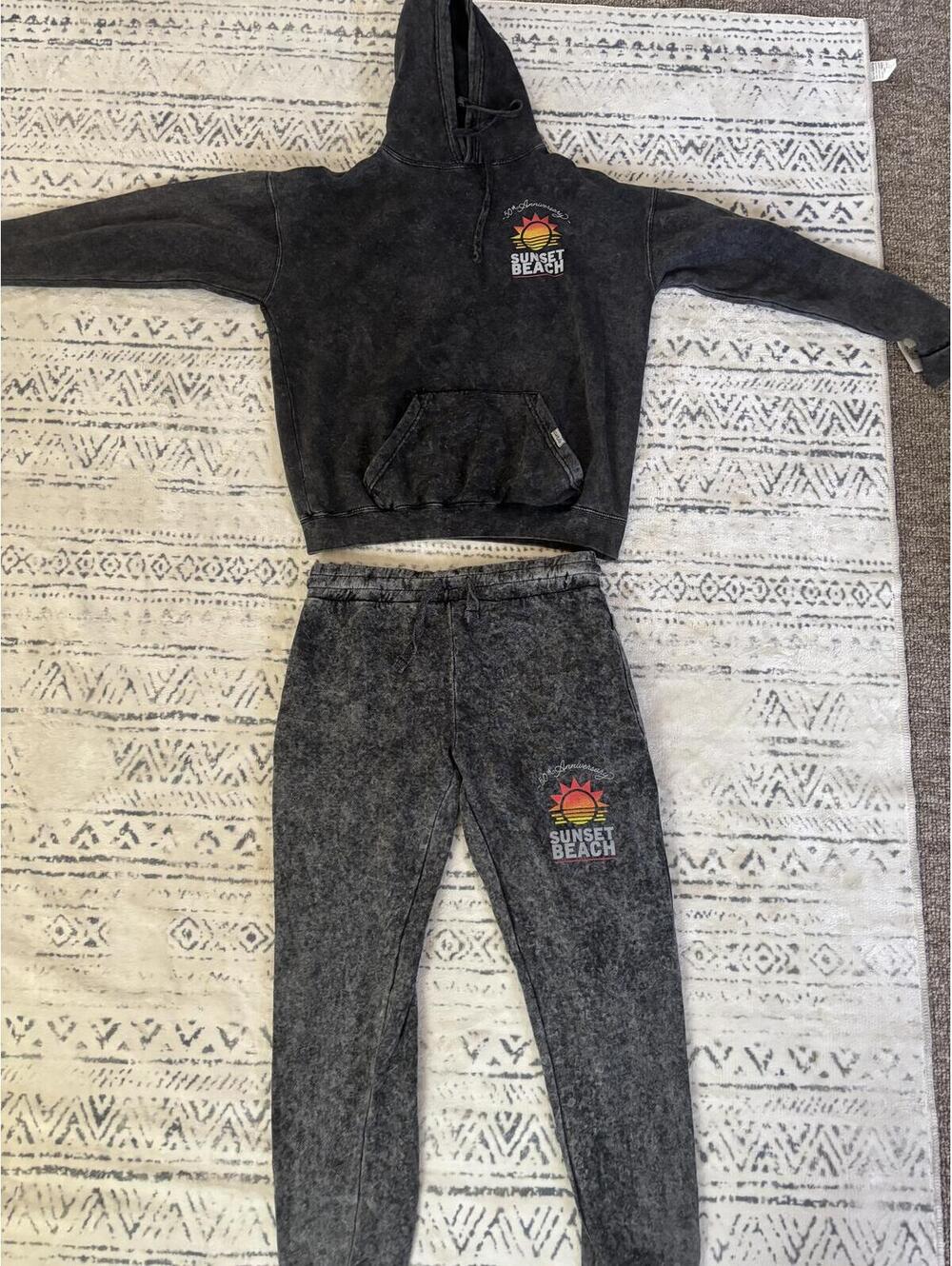 Ragwear Black Sunset Beach Hoodie and Jogger Set Size M
